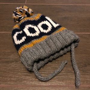 Zara “Cool” Lined Pom Knit Beanie